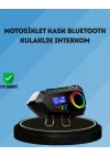 Mey İthalat® 500mAh Bataryalı Bluetooth 5.4  İnterkom LED Ekranlı FM Destekli