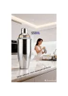Mey İthalat® 550 ml Inox Shaker - Kokteyl Karıştırma Kabı  Süzgeçli Bar Shaker Paslanmaz Çelik