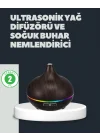 Mey İthalat® 550ML Ultrasonik Hava Nemlendirici ve Aromaterapi Difüzörü