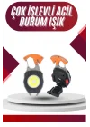 Mey İthalat® 7 Modlu Mini Led Lamba Anahtarlık USB Şarjlı Kamp İçin Taşınabilir