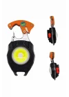 Mey İthalat® 7 Modlu Mini Led Lamba Anahtarlık USB Şarjlı Kamp İçin Taşınabilir
