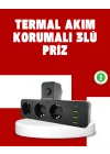 Mey İthalat® 7 Portlu Çoklu Priz USB ve Type-C Girişli Akıllı Güç Ünitesi