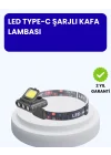 Mey İthalat® 800 Lumen LED Kafa Lambası COB ve XPE Led Type C Şarjlı Ayarlanabilir