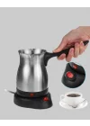 Mey İthalat® 800W Paslanmaz Elektrikli Cezve Gizli Rezistans ve Ergonomik Kulp