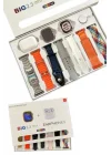 Mey İthalat® 9 Ultra Akıllı Saat 49mm 2inç Ekran 7 Kordonlu ve Bluetooth Kulaklık