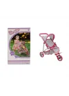 Mey İthalat® 9614  3 Tekerlekli Pembe Gri Puset -