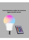 Mey İthalat® A Kalite 2025 RGB LED Ampul Uzaktan Kumandalı 16 Renkli Lamba