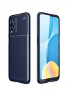 Mey İthalat®   A54 4G Kılıf Auto Focus Karbon Kapak - Lacivert
