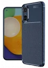 Mey İthalat®   A60 Kılıf Auto Focus Karbon Kapak - Lacivert