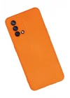 Mey İthalat®   A74 4G Kılıf Nano içi Kadife Silikon - Turuncu