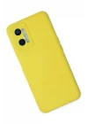 Mey İthalat®   A96 Kılıf Nano içi Kadife Silikon - Sarı