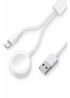 Mey İthalat®  AC08 2in1 Kablosuz Şarj Apple Watch 1/2/3/4/5/6/7/8/SE