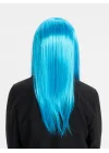 Mey İthalat® Açık Mavi Renk Uzun Düz Parti Peruğu