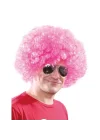 Mey İthalat® Açık Pembe Renk Kıvırcık Afro Bonus Peruk