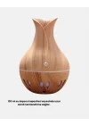 Mey İthalat® Ahşap Desenli 130 ml Aromaterapi Difüzör Sessiz ve USB Bağlantılı