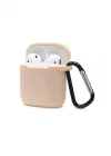 Mey İthalat®  Airpods 2 (2.nesil) Sert Silikon Kılıf - Bej