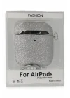 Mey İthalat®   Airpods 2 (2.nesil) Spell Simli Kılıf - Gümüş