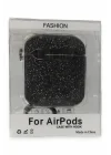 Mey İthalat®   Airpods 2 (2.nesil) Spell Simli Kılıf - Siyah