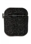 Mey İthalat®   Airpods 2 (2.nesil) Spell Simli Kılıf - Siyah