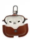 Mey İthalat®  Airpods 3 (3.nesil) Çanta Deri Kılıf - Taba