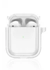 Mey İthalat®  Airpods 4 (4.nesil) Shiny Şeffaf Kılıf - Beyaz