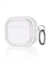 Mey İthalat®  Airpods Pro 2 (2.nesil) Shiny Şeffaf Kılıf - Beyaz