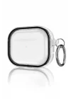 Mey İthalat®  Airpods Pro 2 (2.nesil) Shiny Şeffaf Kılıf - Siyah