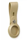 Mey İthalat®  Airtag Askılı Deri Kılıf - Gold
