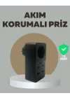 Mey İthalat® Akıllı Akım Dengelemeli Priz 2500W 4 USB Type C Çıkışlı