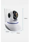 Mey İthalat® Akıllı Gece Görüşlü Sensörlü Wifi Kamera Telefondan Takip Edilebilir