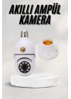 Mey İthalat® Akıllı Kamera Wifi Kamera Duylu Ampul Görünümlü 360 Derece Dönebilen Ev Kamerası