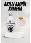 Mey İthalat® Akıllı Kamera Wifi Kamera Duylu Ampul Görünümlü 360 Derece Dönebilen Ev Kamerası