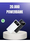 Mey İthalat® Akıllı LCD Ekranlı 20.000mAh Powerbank PD + USB + Type-C