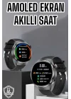 Mey İthalat® Akıllı Saat Bluetooth Bağlantılı Amoled Ekran Uyku ve Sağlık Takibi
