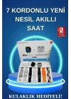 Mey İthalat® Akıllı Saat Bluetooth Kulaklık Adımsayar Sağlık Takibi Çağrı Cevaplama