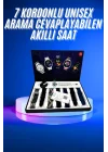 Mey İthalat® Akıllı Saat Çoklu Kordon Seçenekli Dokunmatik Ekran Nabız Sensörlü
