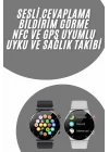 Mey İthalat® Akıllı Saat Uyku ve Sağlık Takibi NFC Uyumlu Bluetoooth Bağlantılı Android İOS Uyumlu