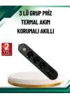 Mey İthalat® Akım Korumalı Anahtarlı USB Girişli Üçlü Priz