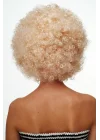 Mey İthalat® Altın Renk Kıvırcık Afro Bonus Peruk Saç Parti Peruğu Platin Gold