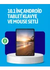 Mey İthalat® Android 15 Tablet Klavyeli Mouse’lu Profesyonel Set