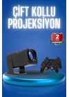 Mey İthalat® Android Projeksiyon Siyah Taşınabilir Sinema Projektörü 4k 1080p Ev Sineması Bluetooth