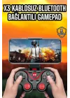 Mey İthalat® Android Uyumlu Gamepad X3 Game Stick Oyun Kolu Bluetooth Bağlantılı