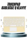 Mey İthalat® Android ve İOS Uyumlu Bluetooth Klavye Touchpad Slim Kablosuz Wifi Q Klavye
