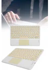 Mey İthalat® Android ve İOS Uyumlu Bluetooth Klavye Touchpad Slim Kablosuz Wifi Q Klavye