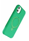 Mey İthalat®  Apple iPhone 11 Regal Magsafe Standlı Kapak - Yeşil