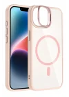 Mey İthalat®   iPhone 11 Remim Lensli Magsafe Standlı Kapak - Pembe