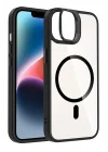 Mey İthalat®   iPhone 11 Remim Lensli Magsafe Standlı Kapak - Siyah