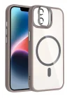Mey İthalat®   iPhone 11 Remim Lensli Magsafe Standlı Kapak - Titan Gri