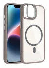 Mey İthalat®   iPhone 11 Remim Lensli Magsafe Standlı Kapak - Titan Gri