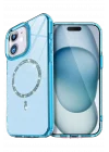 Mey İthalat®  Apple iPhone 12 Live Diamond Magsafe Kapak - Mavi